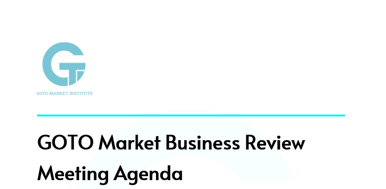 6.4 Business Review Meeting Agenda